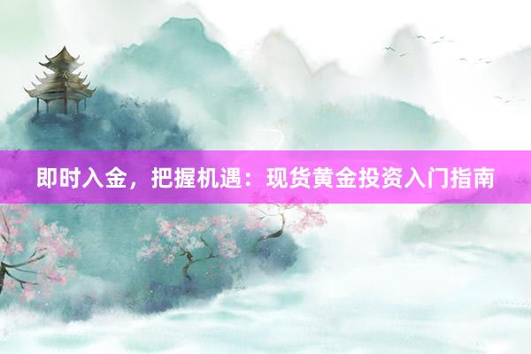 即时入金，把握机遇：现货黄金投资入门指南